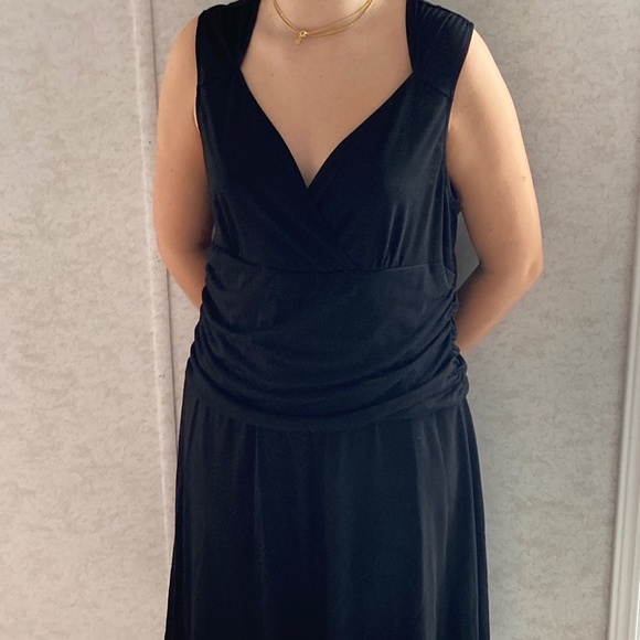 NWOT Black Sleeveless Midi Dress XL - Picture 1 of 1